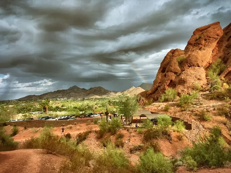 Image: Hiking trails in Camelback Mountain and other Valley parks and desert areas are still open as of April 1.