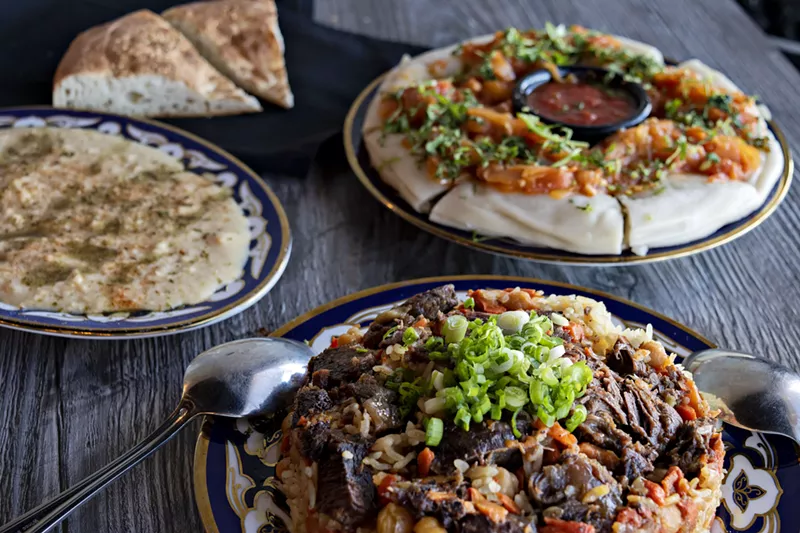 Image: Uzbek plov, a hummus plate, and hanum are among the featured items at a new Bukharian restaurant in north Phoenix.