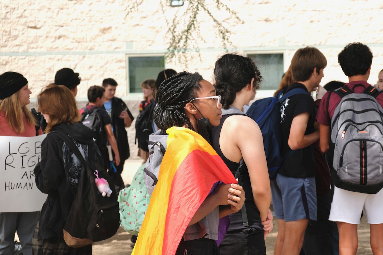 Students at six high schools around Arizona, including Hamilton High School in Chandler, staged walkouts on September 29 to protest anti-LGBTQ laws that recently took effect.