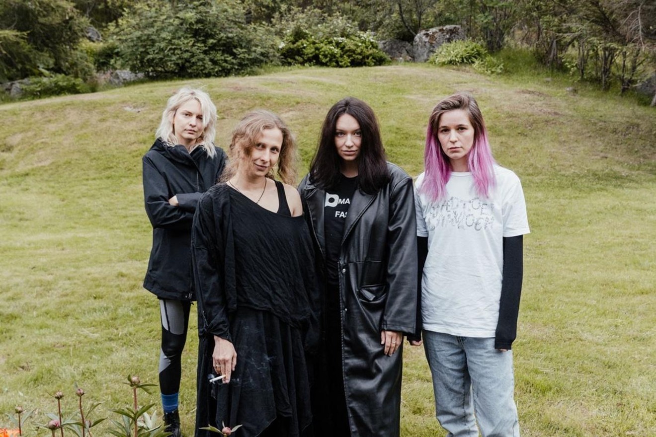 Pussy Riot members, from left, Alina Petrova, Masha Alyokhina, Olga Borisova and Diana Burkot.