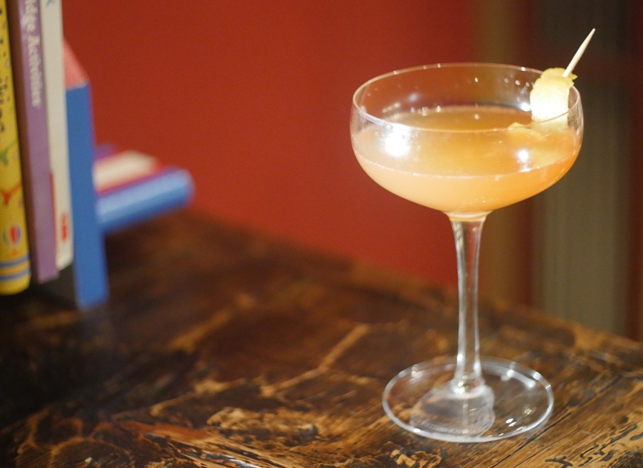 A "Poor Man's Champagne Cocktail," one of the first drinks submitted for Quarantending.