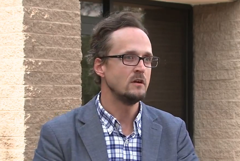 Image: Phoenix planning commissioner John Glenn at a news conference earlier this month. The architect is running for the state House of Representatives in District 24, and his donors include lawyers and developers who regularly interfaced with the Planning Commission.