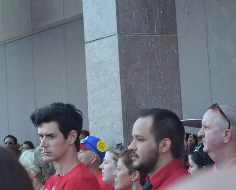 Image: Grassroots leaders of Arizona Educators United Noah Karvelis, left, and Dylan Wegela.