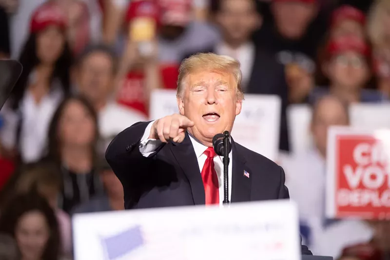 Image: Trump in Mesa in October 2018.