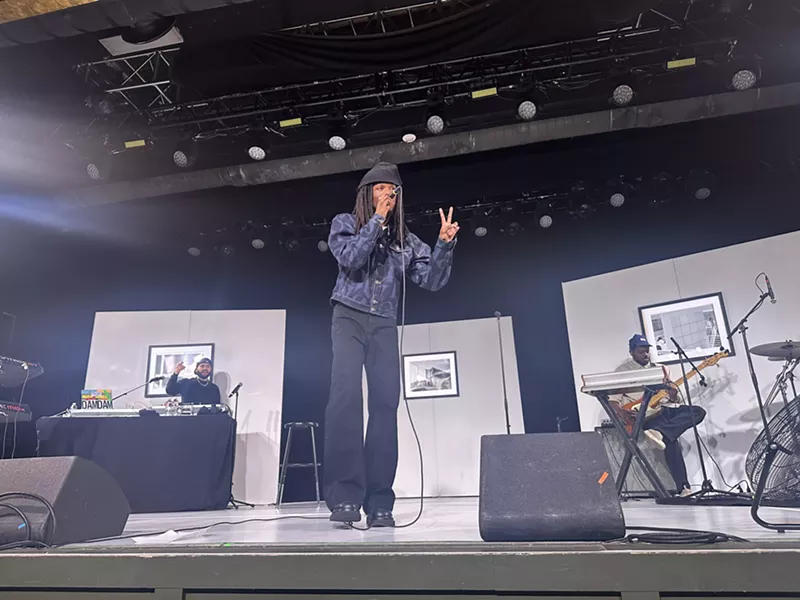 Image: Man performs on stage
