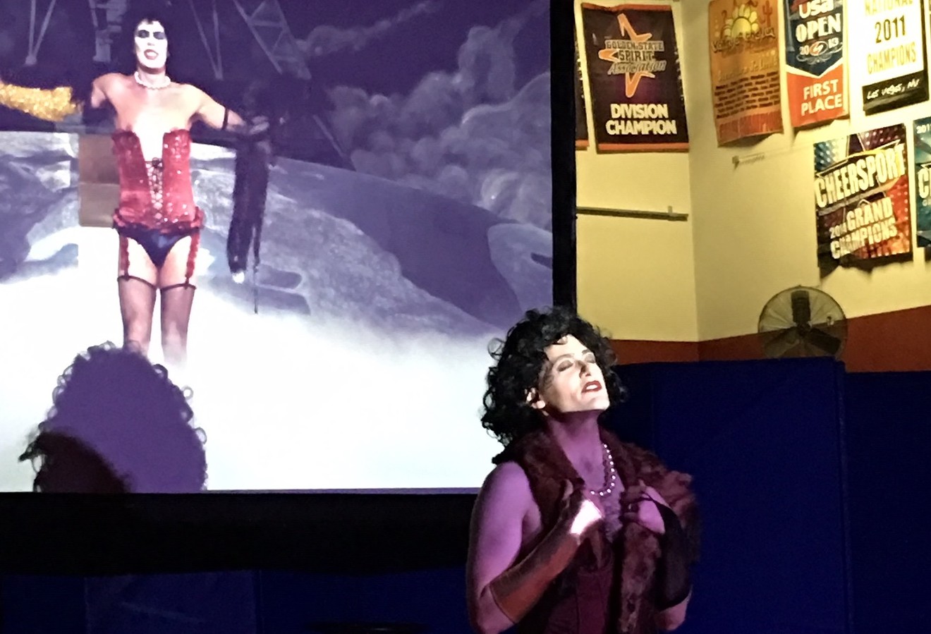 Mike Potts released his inner Frank N. Furter at a recent Rocky Horror Picture Show shadow cast performance.