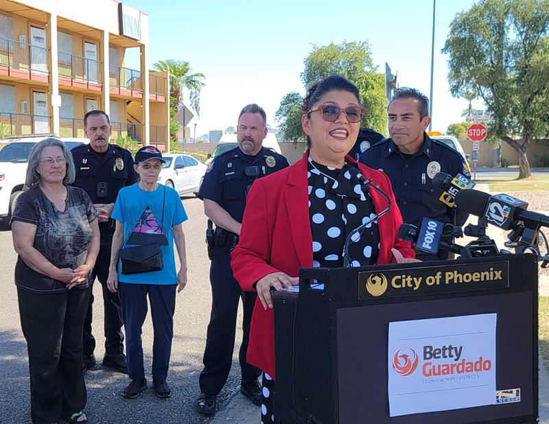 "We’re going to make sure that neighbors continue to take their neighborhoods back," Phoenix City Councilmember Betty Guardado said at a press conference Wednesday.