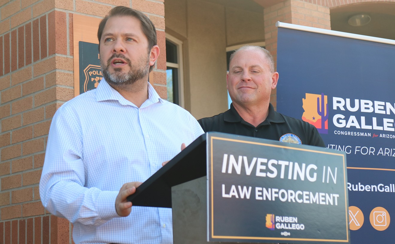 Ruben Gallego calls press conference to talk about police, dips early