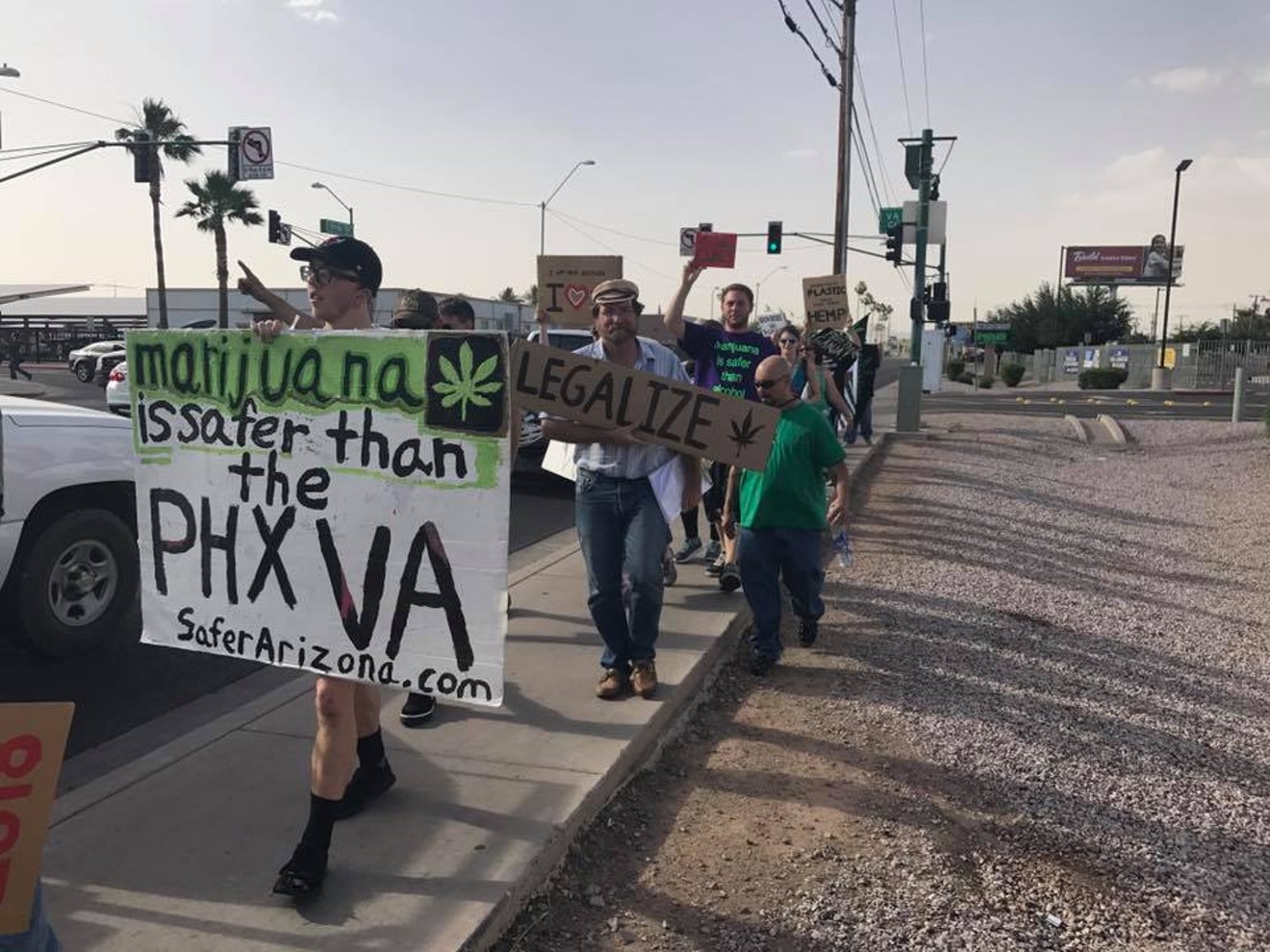 Supporters of Safer Arizona held a march on Saturday in conjunction with the national "Million Marijuana March."