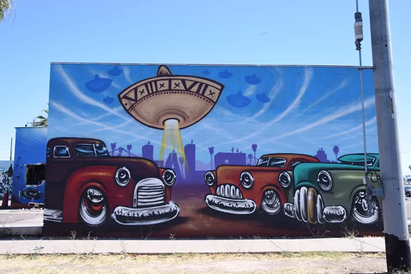 Image: Lalo Cota mural at Roosevelt Street and Seventh Avenue, which was demolished on Monday, June 19.
