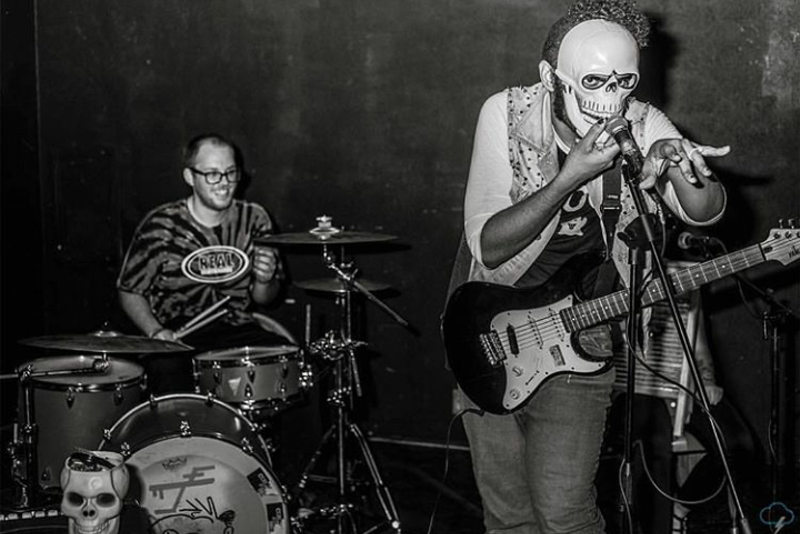 Image: Andy Warpigs tries to conjure the spirit of Jim Morrison.