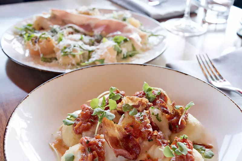Image: Gnudi and local melon salad from Mora Italian.
