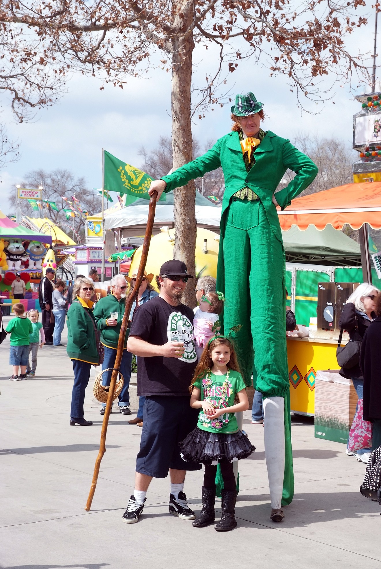 Meet Rusty O'Flattery, the world's tallest leprechaun, at this weekend's International Celtic Music and Microbrew Festival.
