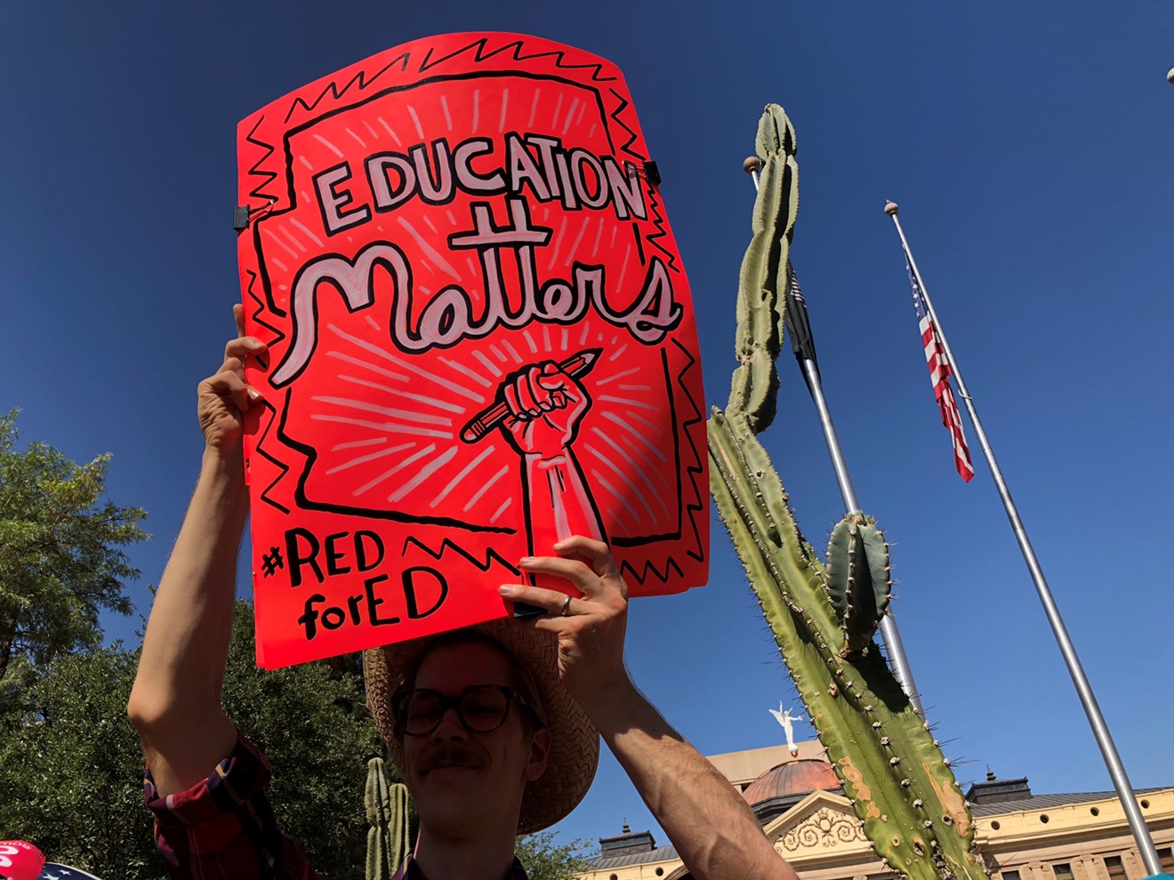 Sign spotted at #RedforEd protest at the Arizona State Capitol.