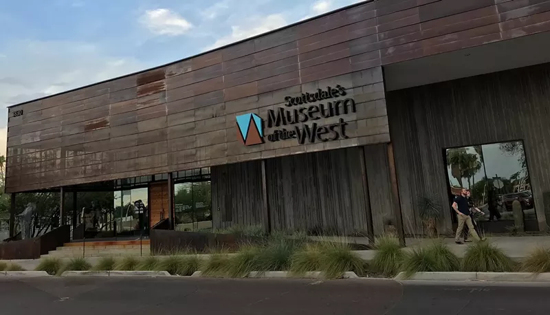 Image: Strolling past the museum during a Thursday night Scottsdale ArtWalk.