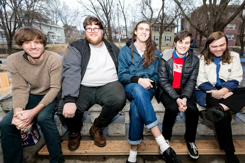 Image: Shy Boys being not so shy on a park bench. Catch them in a small venue while you can.