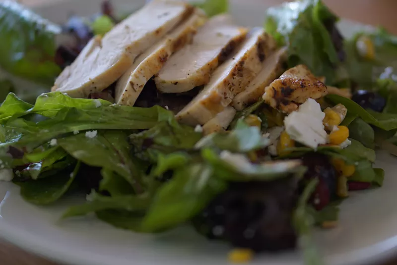 Image: The Modern Market Farmer Salad. A half portion can be ordered along with a cup of soup, half-sandwich, or half-pizza.