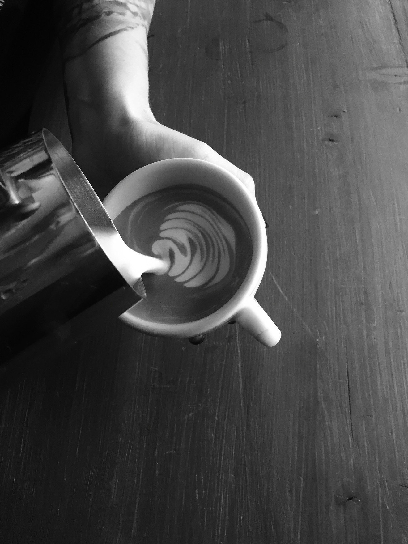 Leafy latte art.