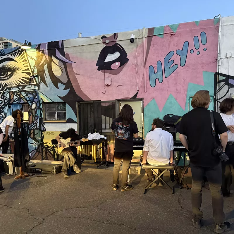 Image: Backstage at SLUSHFEST in downtown Phoenix.