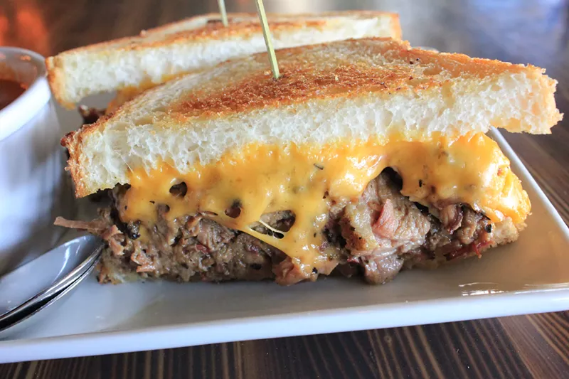 Image: A grilled cheese made with burnt ends