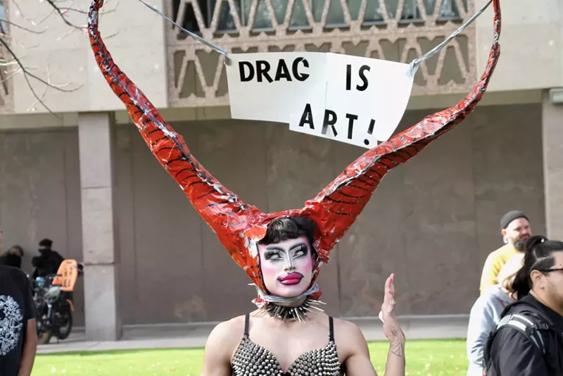 Image: Two committees in the Arizona Senate passed bills criminalizing drag shows on February 16.