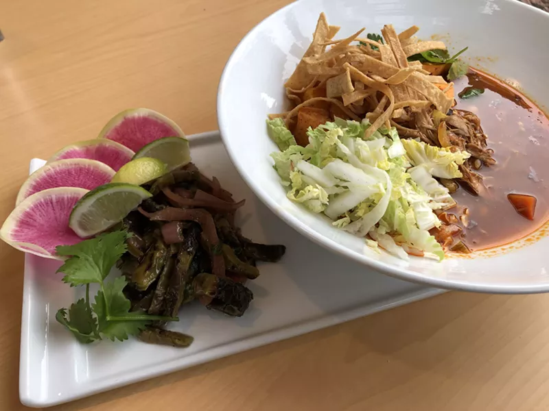 Image: Café Allegro does a surprisingly nice pozole, powered by heritage corn and Two Wash Ranch chicken.