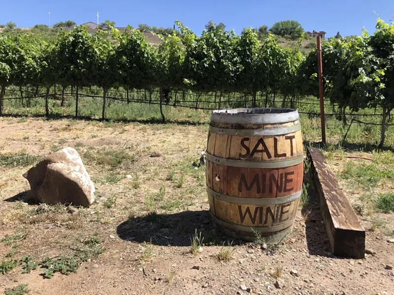 Image: Salt Mine Wine, a small vineyard in Camp Verde that focuses on Italian grape varieties.