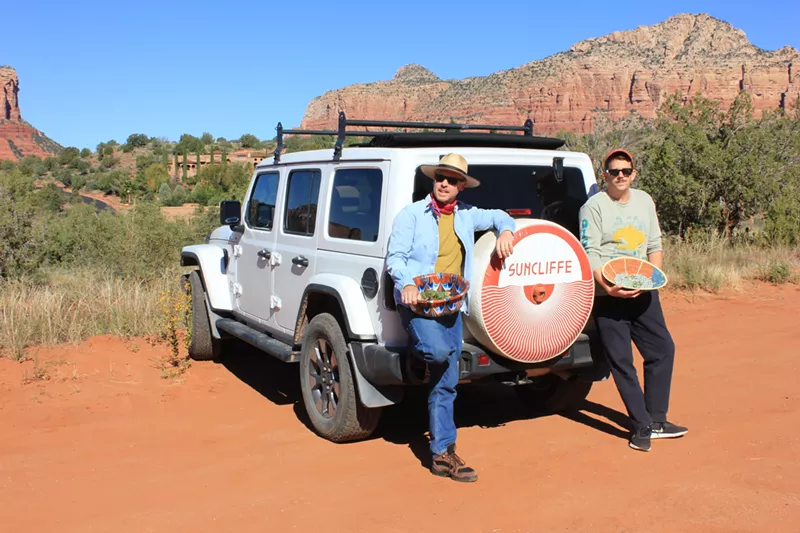 Image: Ryan Lawrence and Thomas Giddings hit the trail in search of juniper berries.
