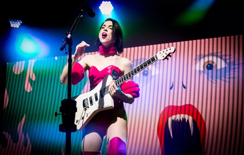 Image: St. Vincent performs at The Van Buren on Friday, January 26, 2018.
