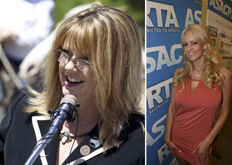 Image: A Phoenix activist is recruiting adult film actress Stormy Daniels to run against the governor of Arizona as well as conservative state lawmaker Kelly Townsend.