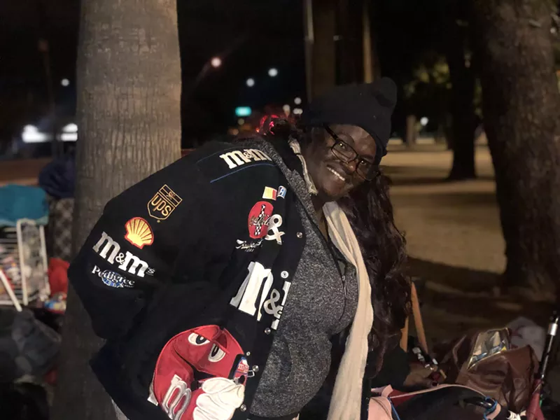 Image: Momma, known for taking care of others in Pioneer Park, said she reminds people to throw away their used needles. "I'd rather have them do it safely around me," she said.
