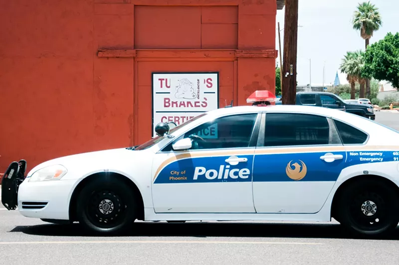 Image: A Phoenix Police Department vehicle.