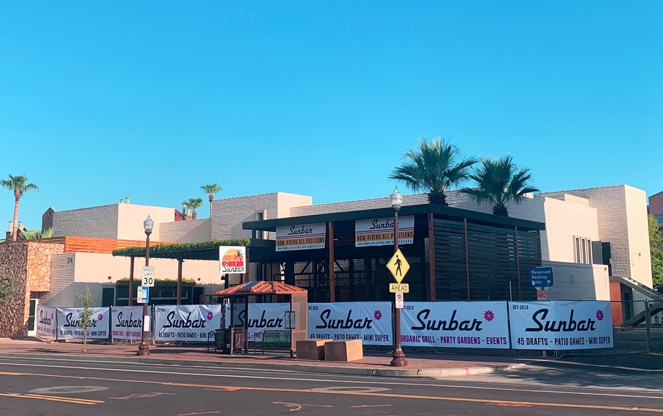 The exterior of Sunbar in downtown Tempe.