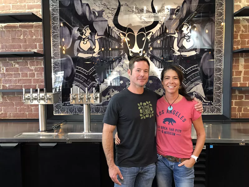 Image: Jeff and Jen Herbert, owners of Superstition Meadery.