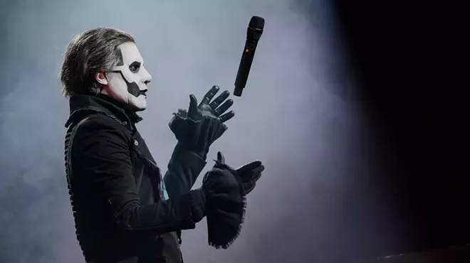 A musician in scary makeup.