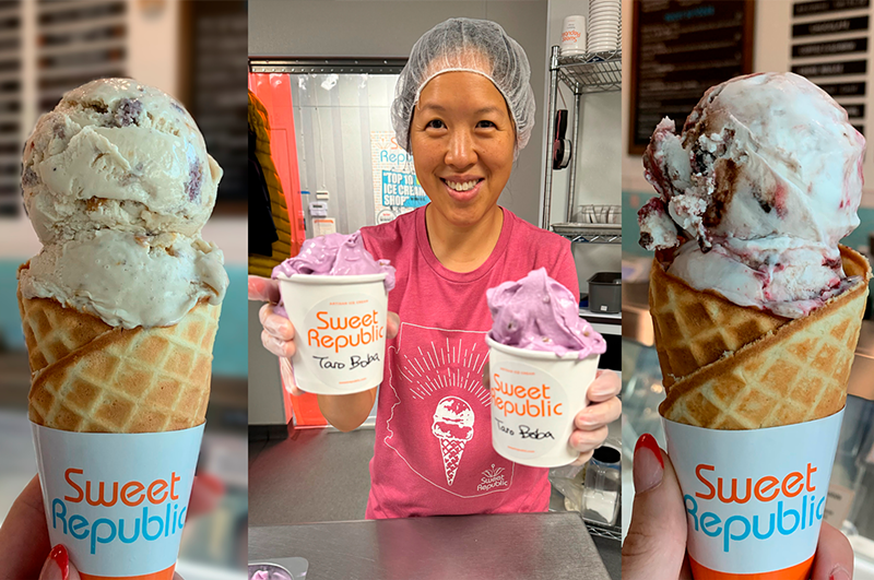 Image: Local ice cream shop Sweet Republic, co-founded by Helen Yung (shown) and Jan Wichayanuparp, has a new location in Old Town Scottsdale.