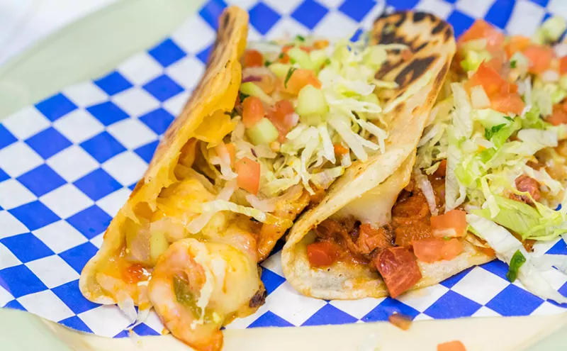 Image: Taco Summer: Cheesy, Bacon-Studded Gobernador Shrimp Tacos