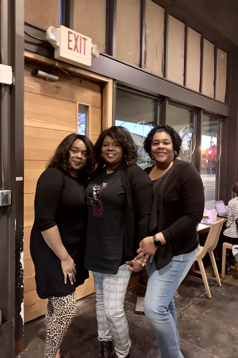 Image: The Queens of Cobbler are. from left to right, Vicki, Verdie, and Valeria Hill.