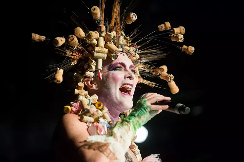 Image: Taylor Mac performing a number from the first act of A 24-Decade History of Popular Music.