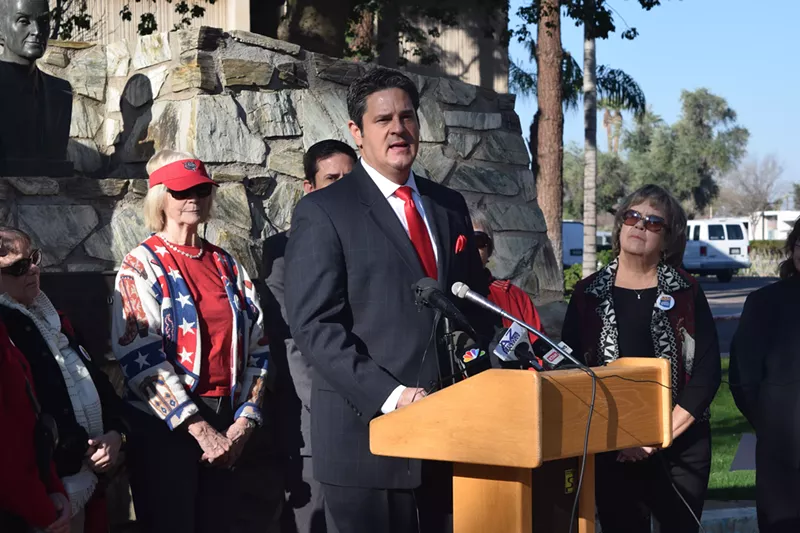 Image: Arizona Education Association President Joe Thomas said that bringing back the Invest in Ed ballot measure "is our option on the table."