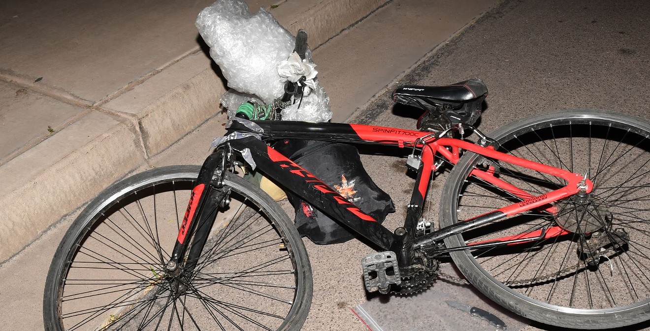 Elaine Herzberg's bicycle following her fatal impact with a Uber self-driving vehicle on March 18.