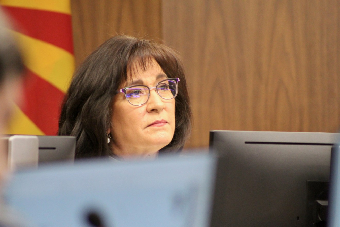 Tempe City Councilmember Doreen Garlid, who co-chairs the Human Services and Community Safety Committee that first floated a flavored tobacco ban in the city last year, listens during a public hearing on January 27.