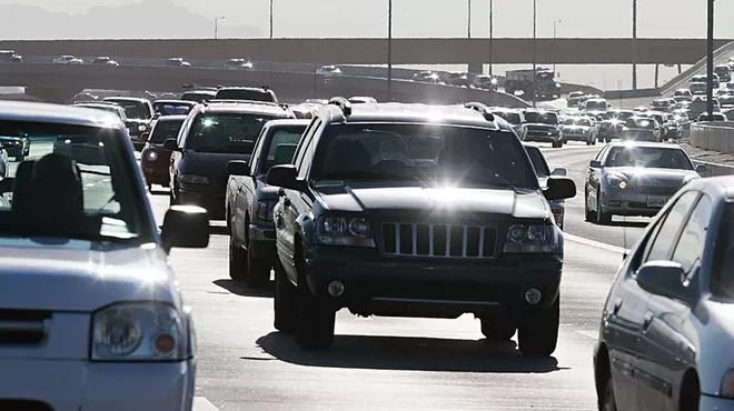 bumper to bumper traffic on a highway
