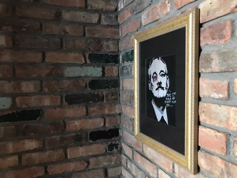 Image: One of several pieces of Jesse Perry art shown at Bitter & Twisted in downtown Phoenix.