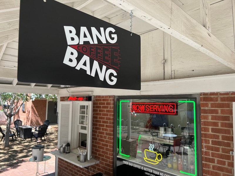 Bang Bang Coffee is a walk-up coffee joint with plenty of outdoor seating.