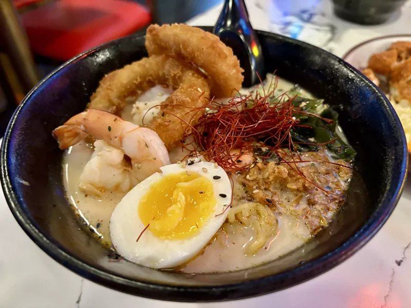 Image: The Valley's best bowls of ramen range from traditional to unique, like the Half Sea Tonkotsu at Ja Ramen in Laveen.