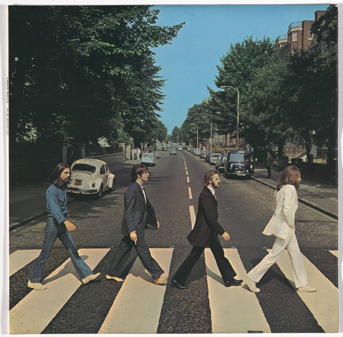 The cover to the Beatles 1969 album Abbey Road. In the '80s, PC police airbrushed the cigarette out  for U.S. posters.