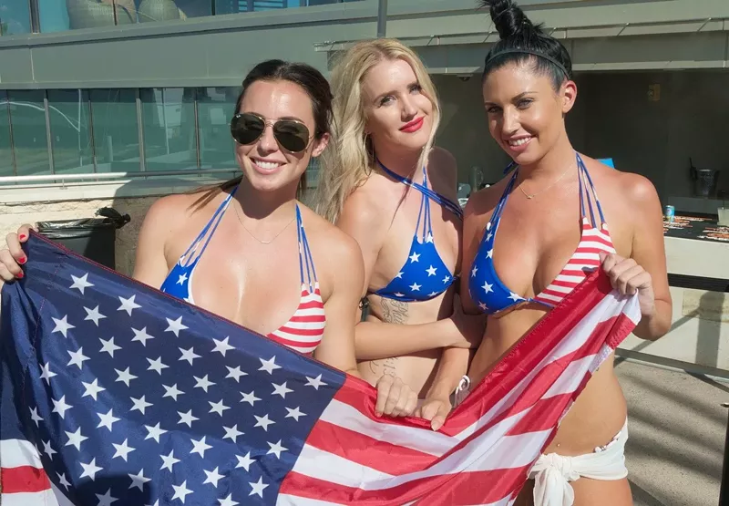 Image: The star-spangled staff at the W Scottsdale Hotel during last year's Fourth of July festivities.