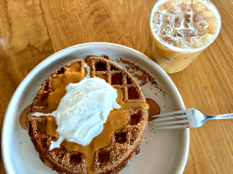 Image: After stopping by for a coffee, we couldn't resist the churro waffle at Valentine. It ended up being one of the best things we ate all month.