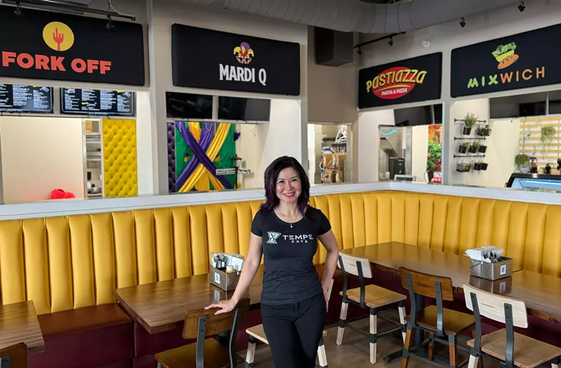 Image: Teresa Nguyen stands in a food hall.